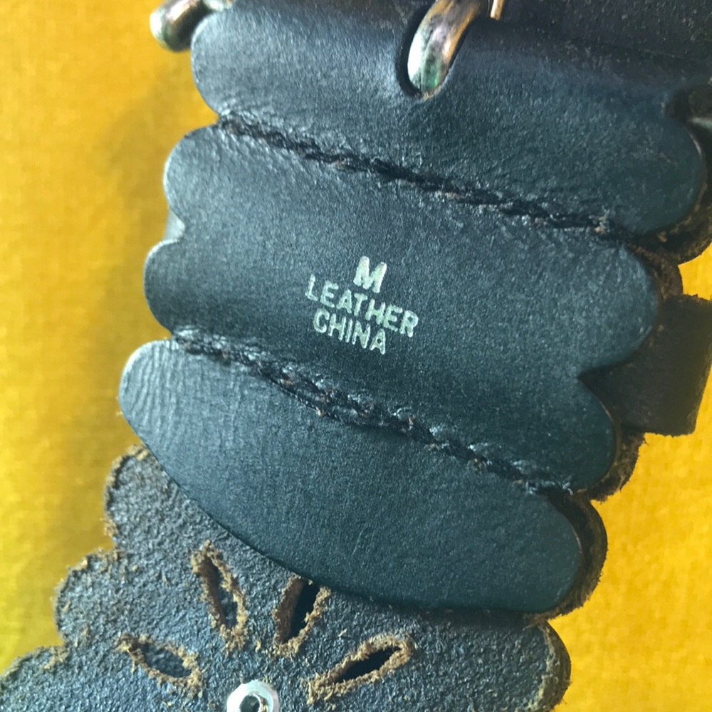 Express Black and Brown Floral Belt - Picture 9 of 11